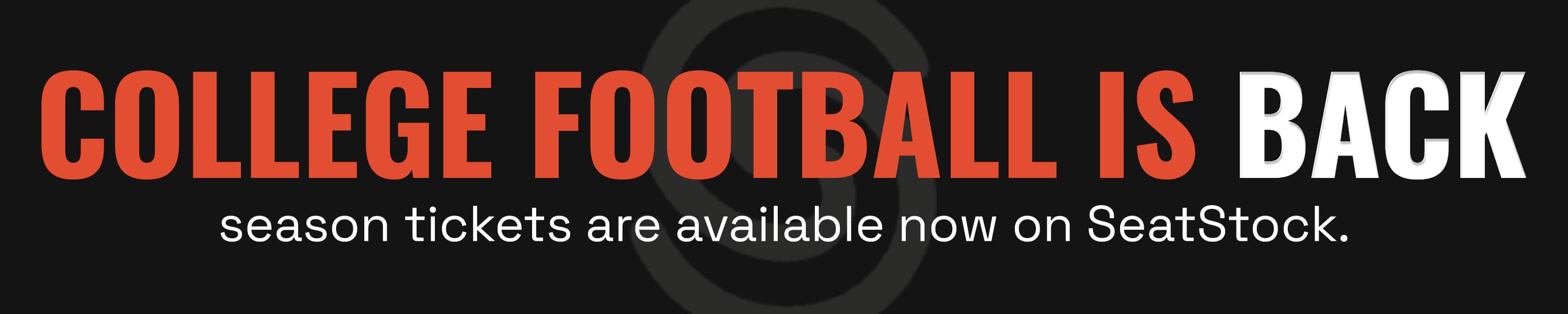 College football is back. Get your season tickets now on SeatStock!